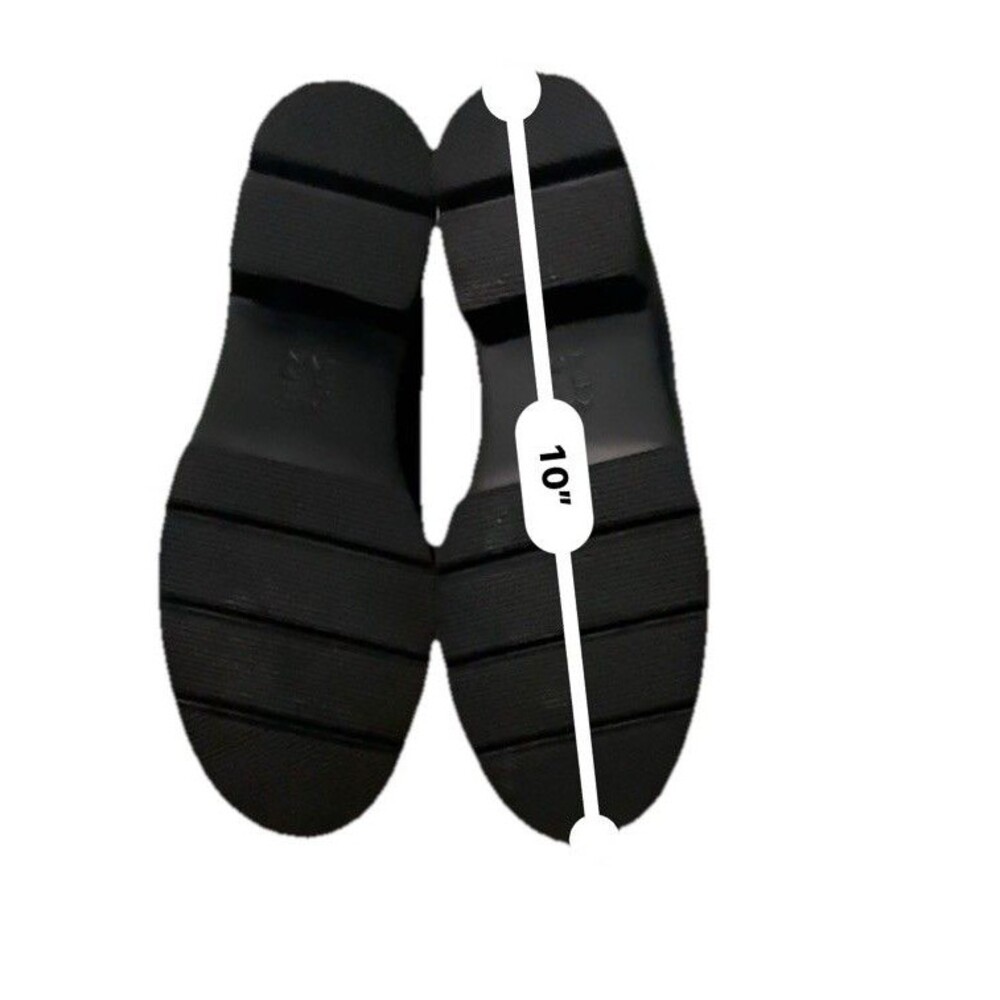 Naturalizer Cabana Lug Sole Loafers Navy Faux Leather Silver Buckles Size 7 - Picture 9 of 9